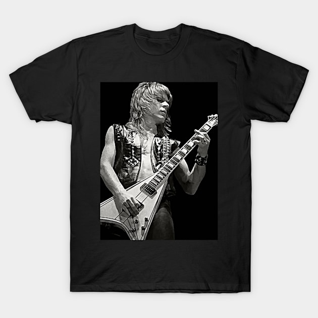 Randy Rhoads Art Poster Heavy Metal Hard Rock T-Shirt by ZiggyPrint